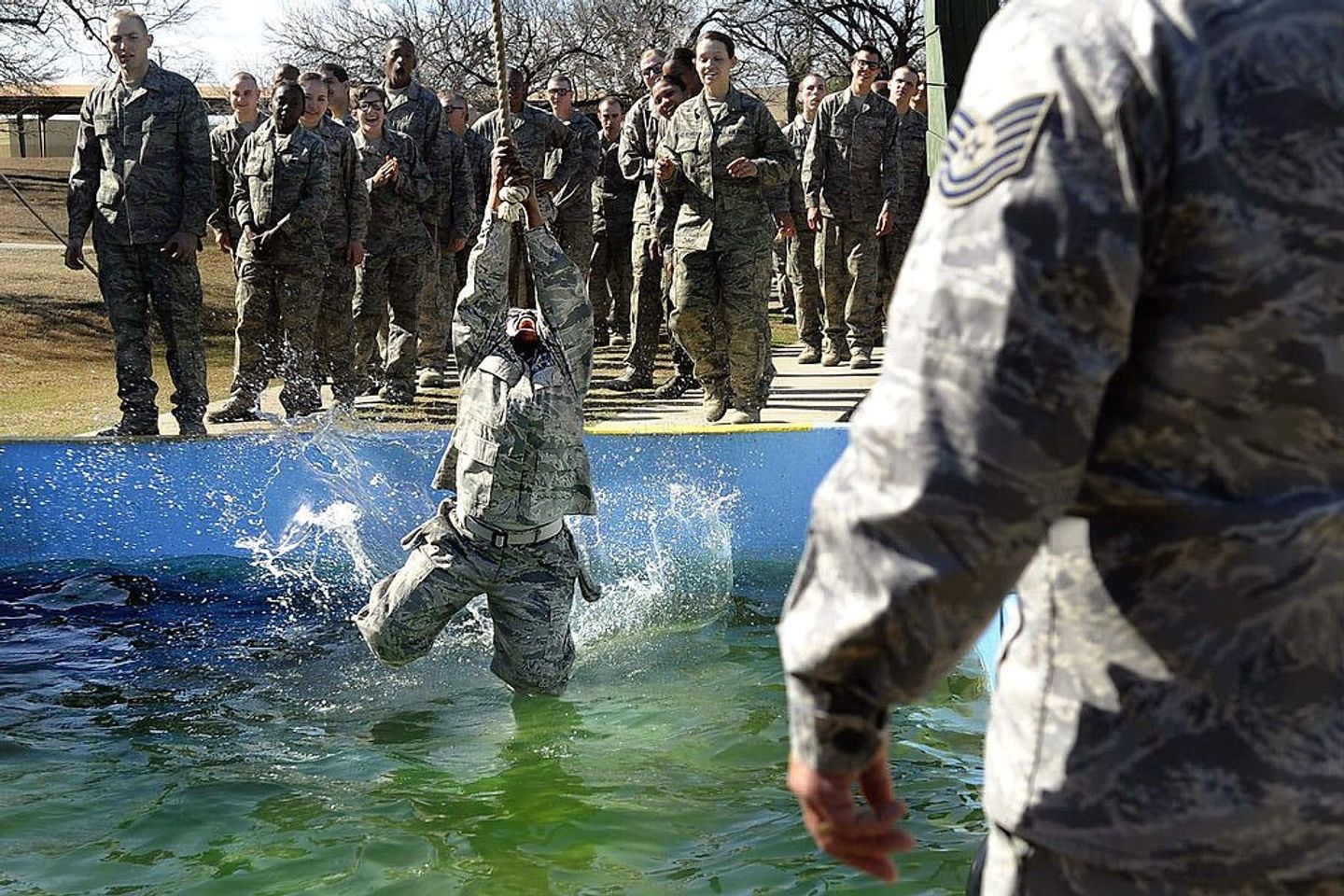An airman training to become an elite combat controller for air force elite units