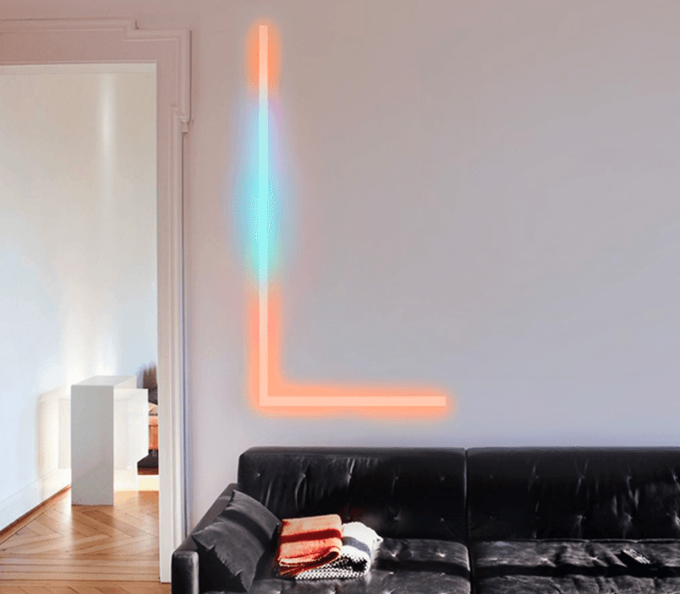 lifx beam kit on the wall.