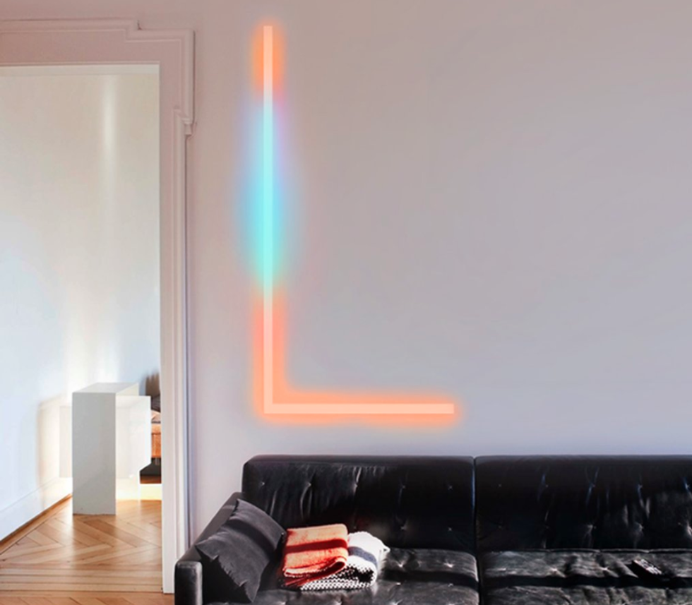 lifx beam kit on the wall.