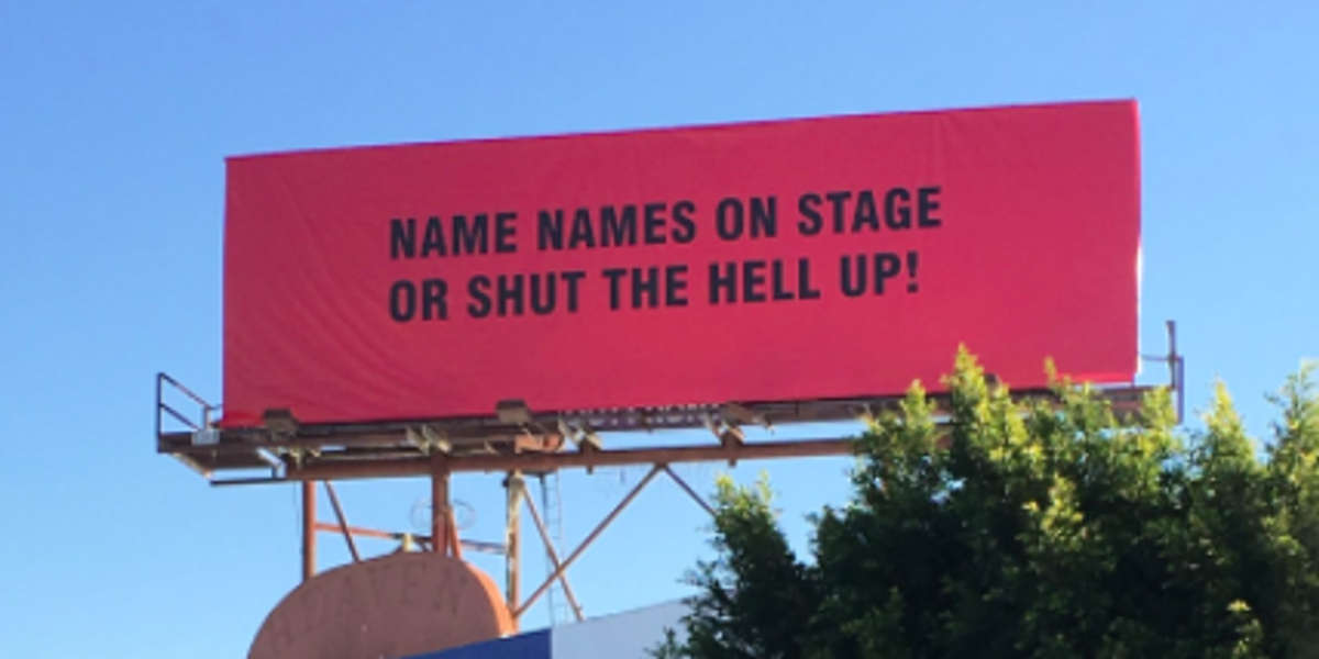 Street Artist Puts Up Billboards Calling Out Hollywood's Silence on Sexual Assault