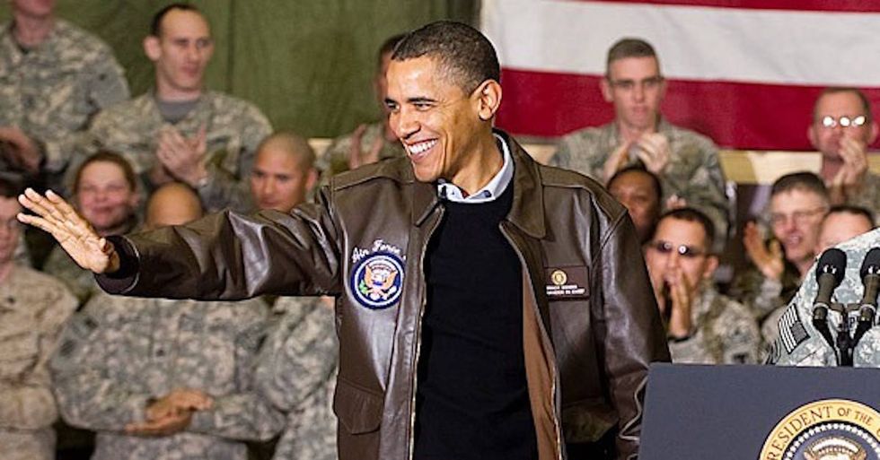 Being commanderinchief is all about rocking the flight jacket