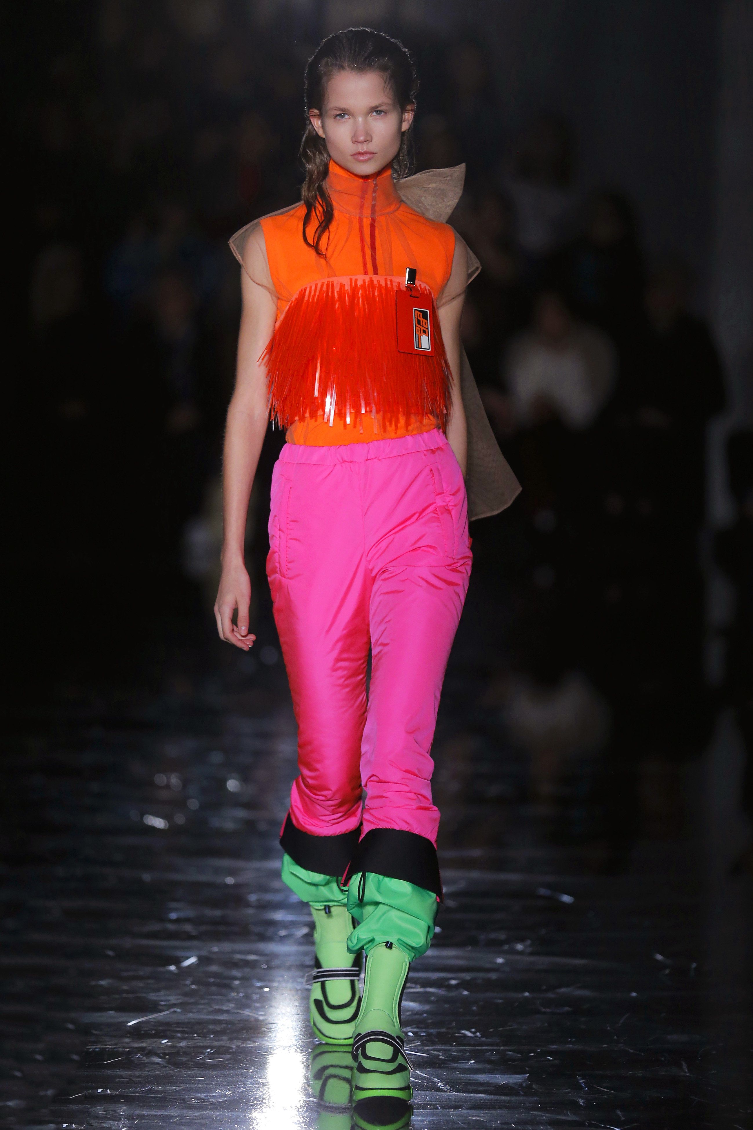 prada neon dress