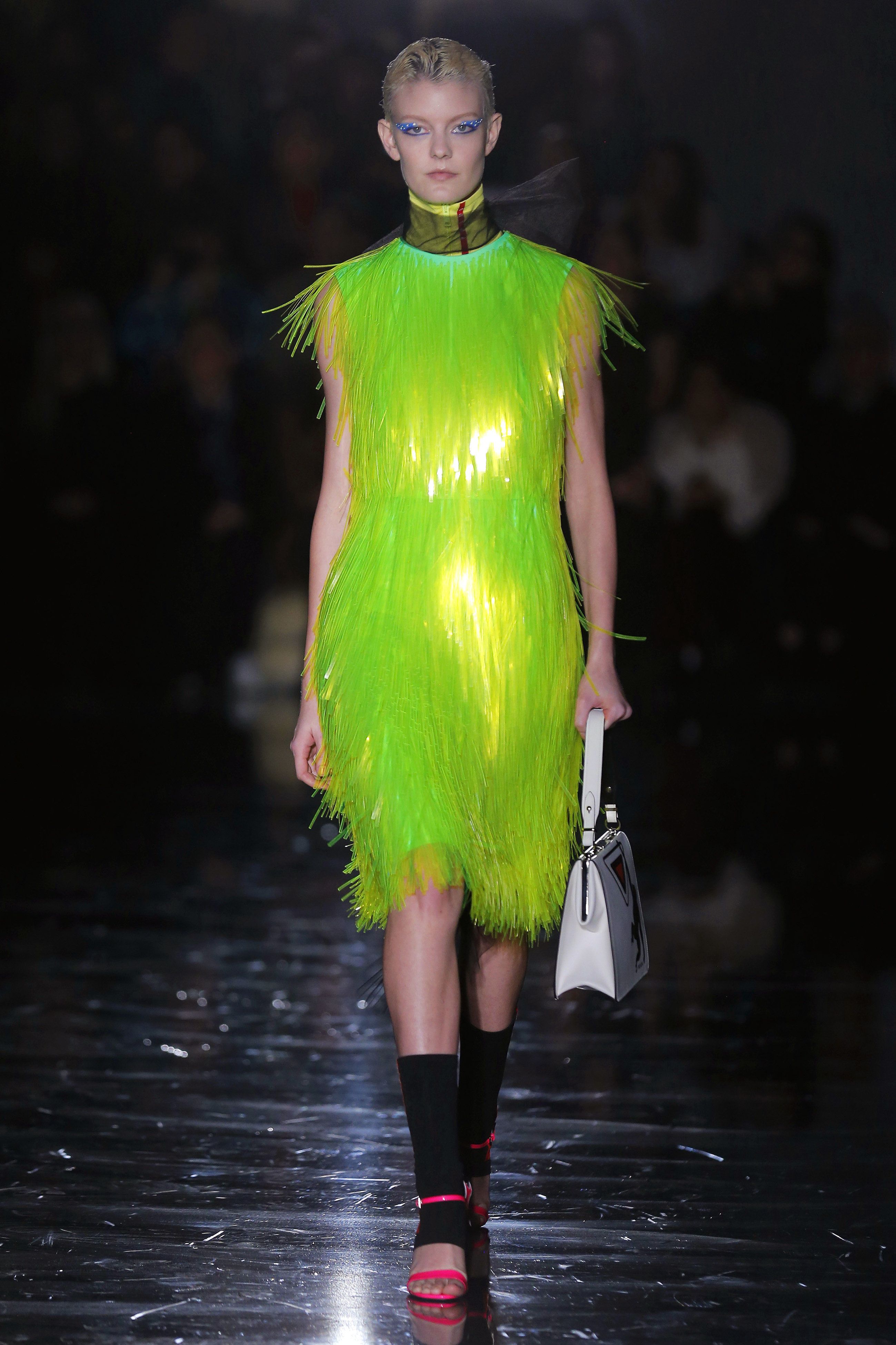 prada neon dress