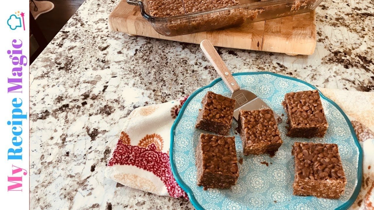 Chocolate Peanut Butter Rice Krispies Bars