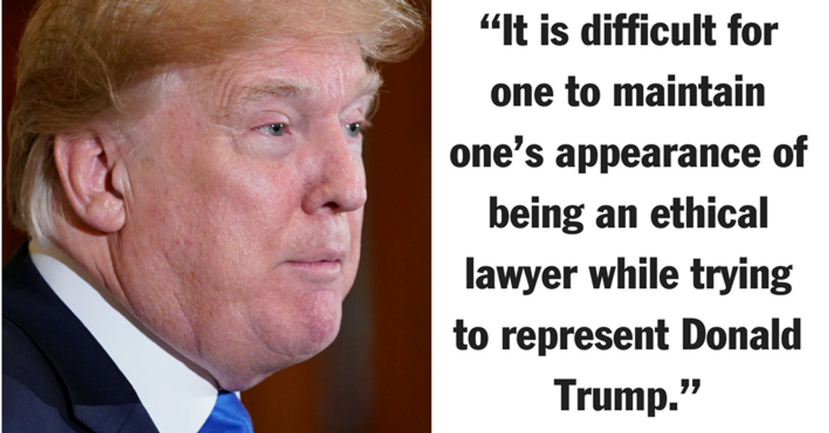 Lawyers & Legal Experts Say Representing President Trump Would Damage Reputations