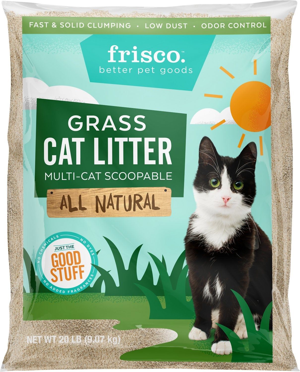 Grass kitty litter best sale