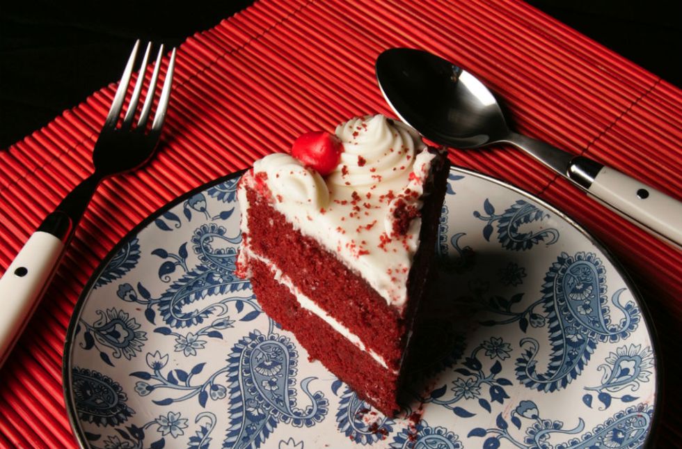 Red Velvet Wildflower Cake