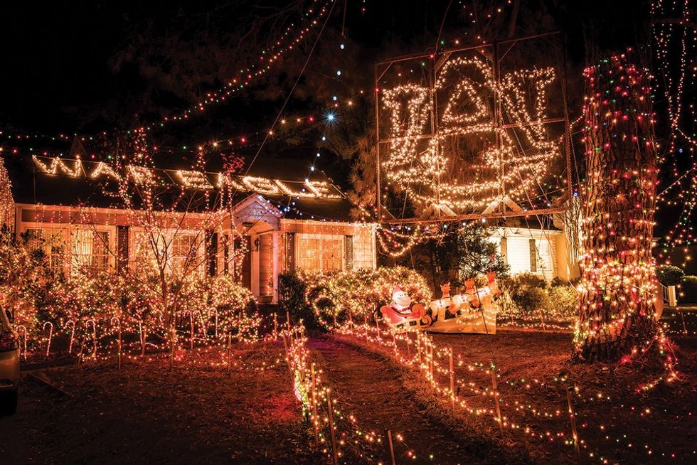 These college football fans have the most amazing Christmas decorations we've seen