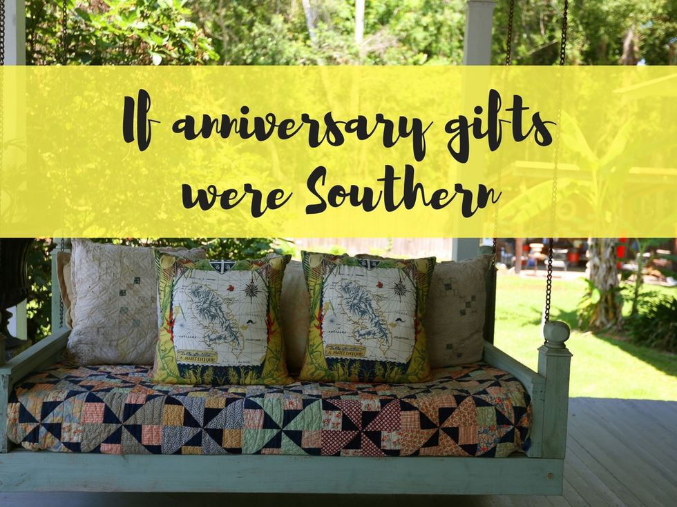 If traditional anniversary gifts were Southern