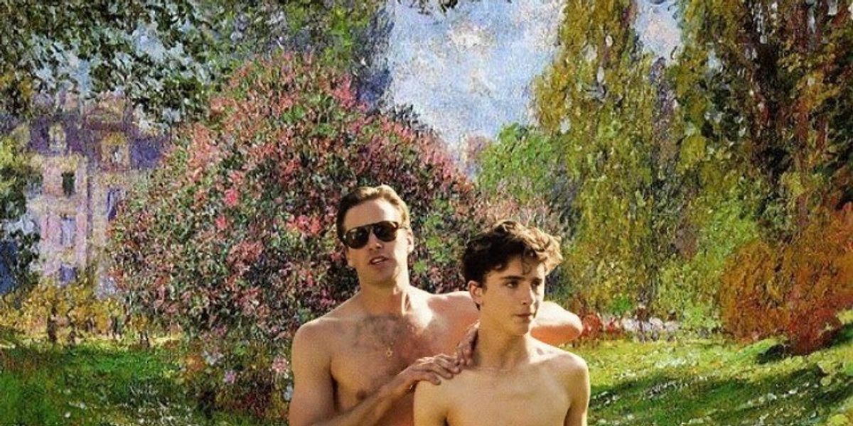 Timothée Chalamet — Elio & Oliver in Claude Monet paintings (x)