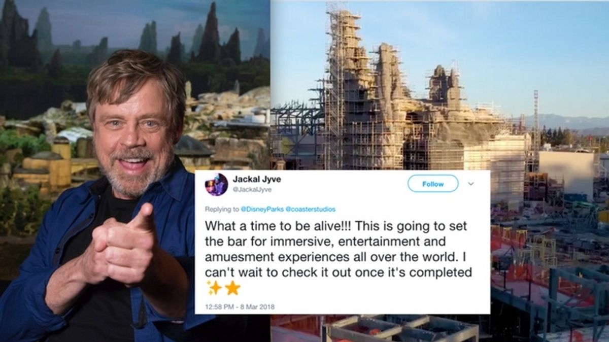 Disneyland Released a Drone Fly-Through Glimpse Into Their 'Star Wars: Galaxy's Edge' Construction