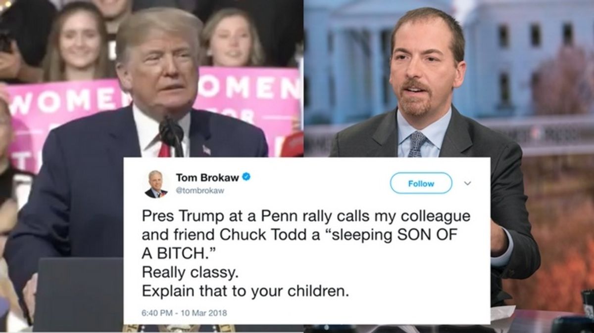 Trump Called NBC's Chuck Todd a 'Sleeping Son of a B*tch' During Campaign Rally