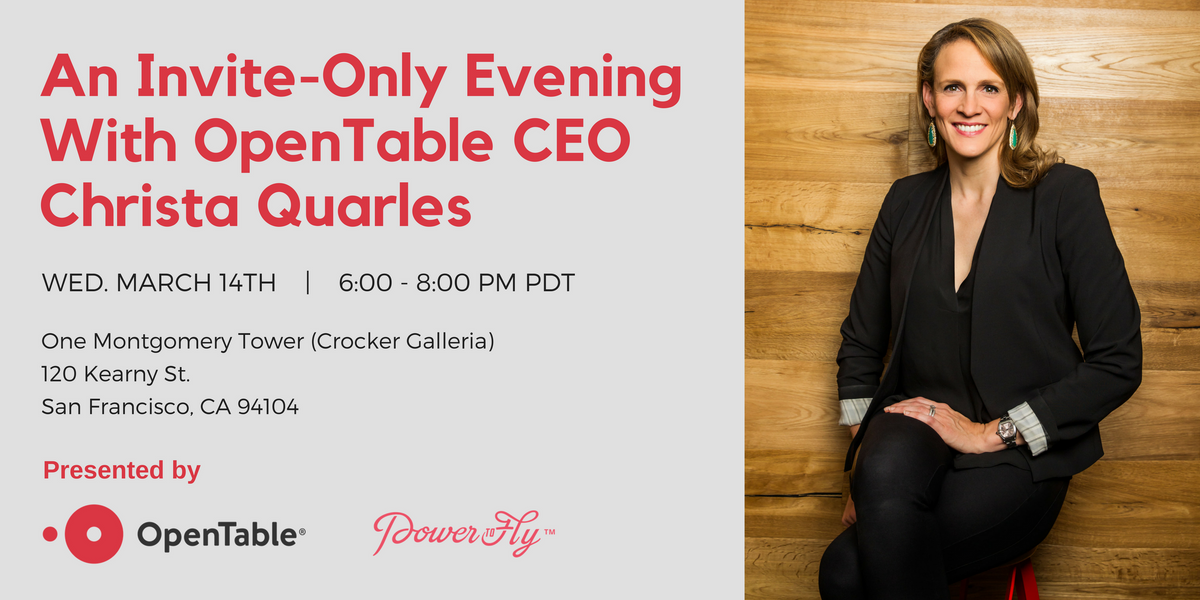 An Evening With OpenTable CEO Christa Quarles