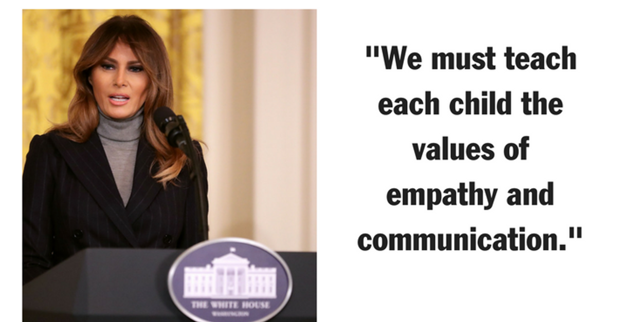 Melania Trump Will Meet With Social Media & Tech Companies to Combat Cyber-bullying & Hate Speech