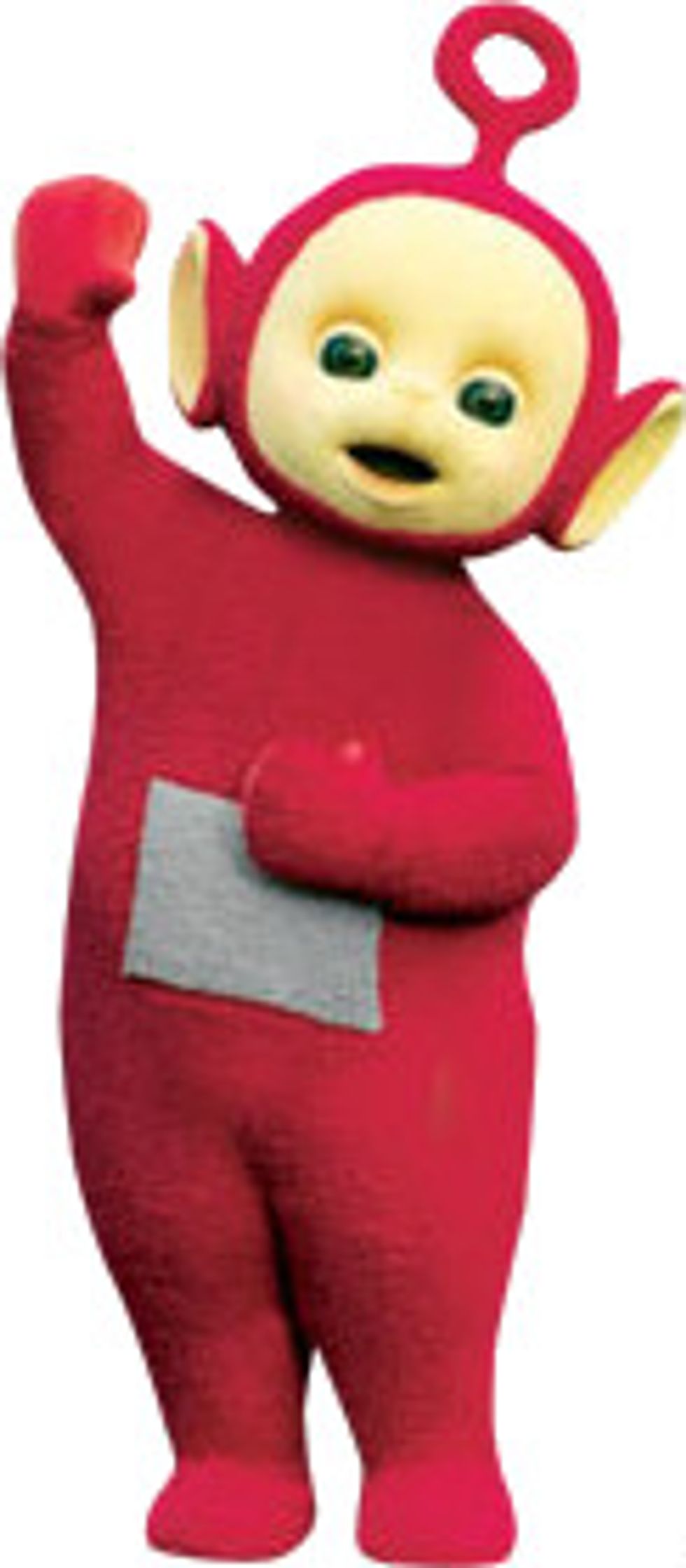 red teletubby toy