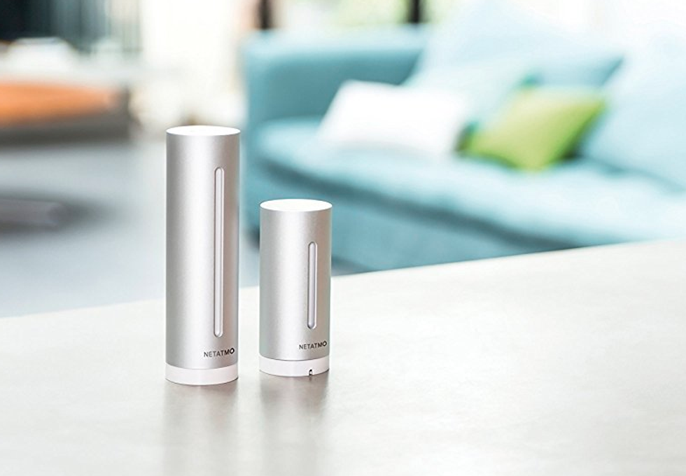 Netatmo weather station on a table top