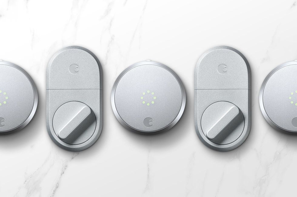 photo of August Smart Locks in a row