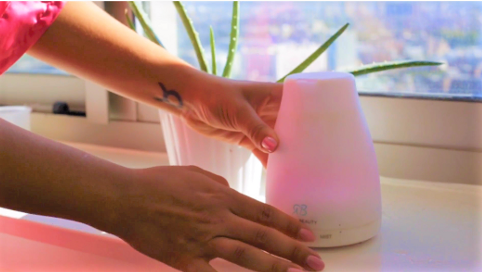 Create a relaxing environment in your home with this Radha Essential Oil Diffuser