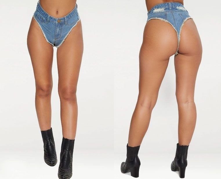 assless jean shorts