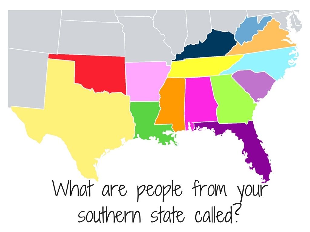 Here’s what you call people from every Southern state It's a Southern