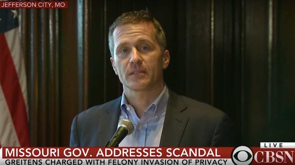 Pervert Governor Eric Greitens Tells Missouri GOP To Come And Take It