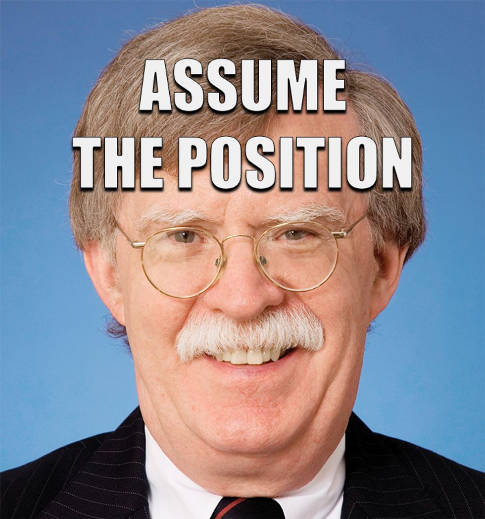 Bolton's Mustache Walks Into White House. Wonkagenda For Mon., April 9, 2018
