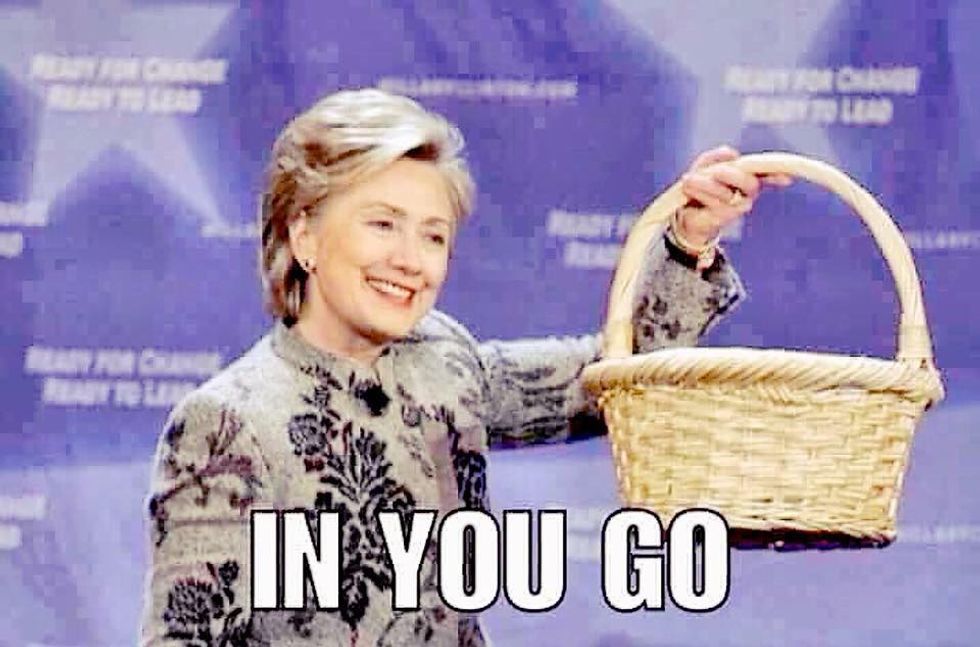 Shame Hillary Clinton Didn't Try To Warn Us About Trump's Basket Of Deplorable Nazi Fuck Trash