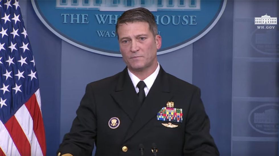 Dr. Ronny Jackson Demoted, Will Have To Lie About Other White House Staffers' Weight Now