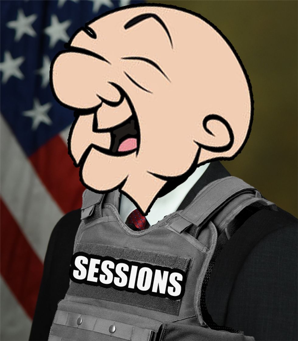 Trump Wouldn't Like Jeff Sessions When He's Angry, JK He's An Adorable Old Racist Elf