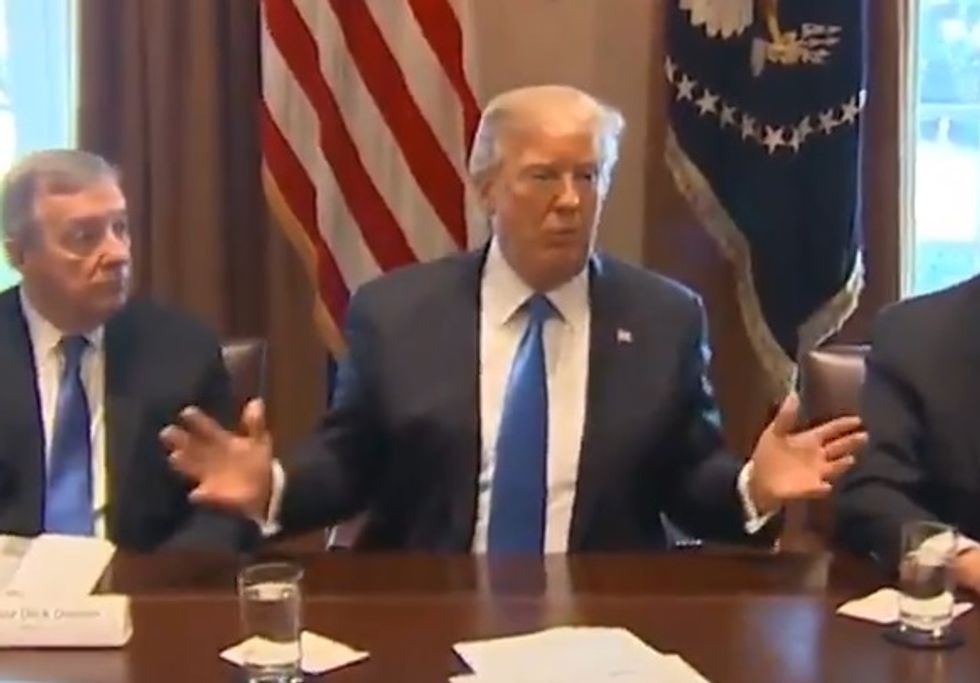 Donald Trump Having Big Wonderful Immigration Meeting, So Happy, Loves All His Mexican Rapist Friends!