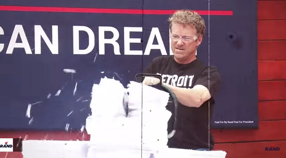 Rand Paul Must Be Craaaaazy With This Tax-Code-Slashing Ad! Every Page Must Go!