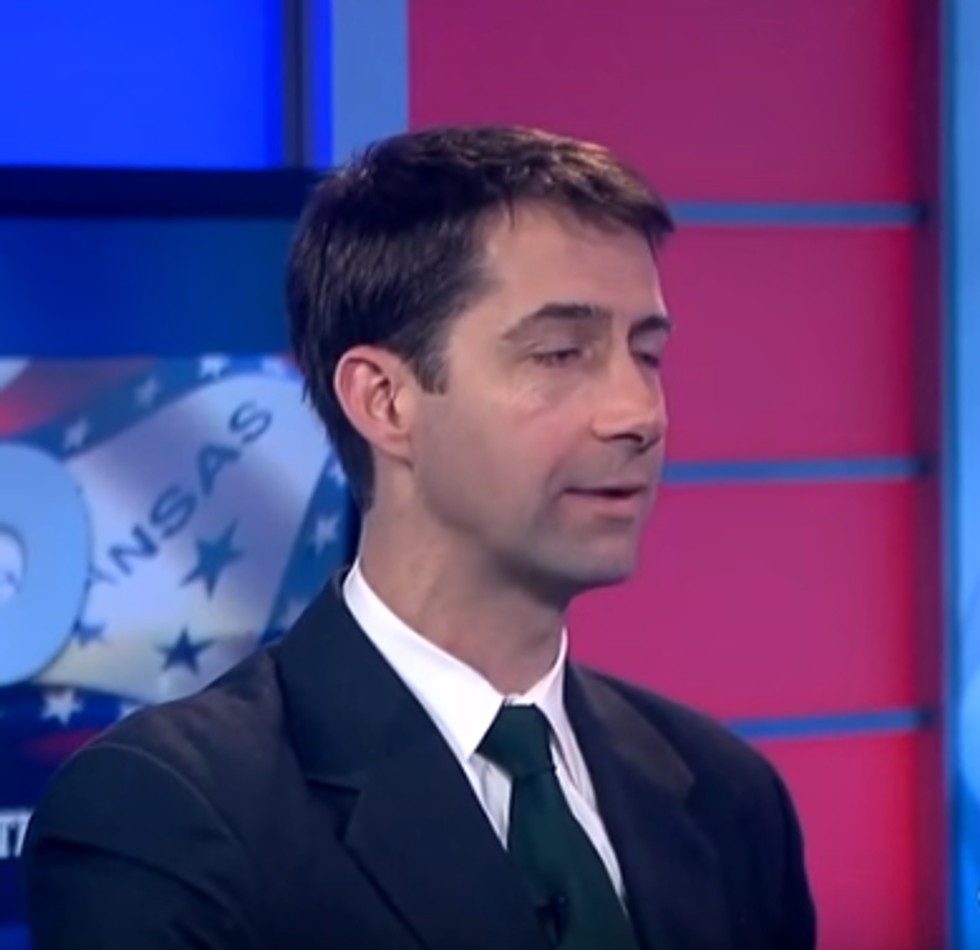 Sen. Tom Cotton So Glad America Chose Him To Usurp Tyrant King Barack Obama