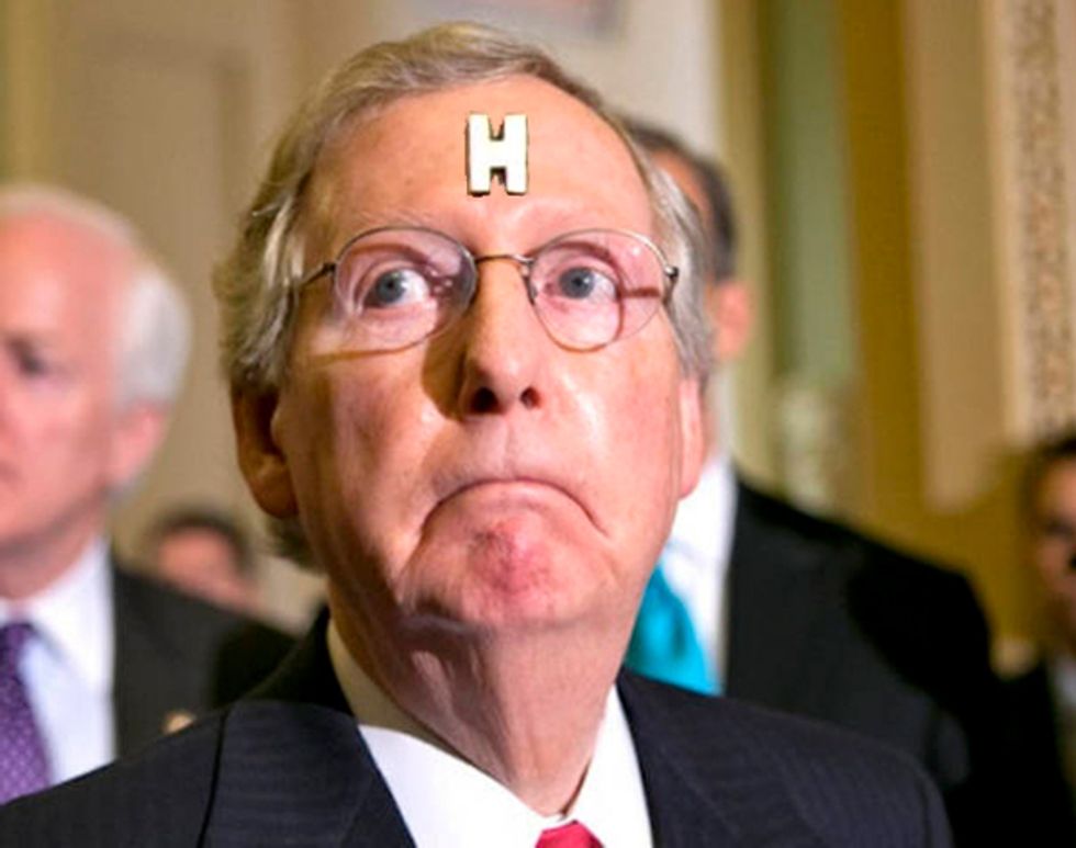 Mitch McConnell Won't Let Obamacare Do Buttsechs To America Anymore