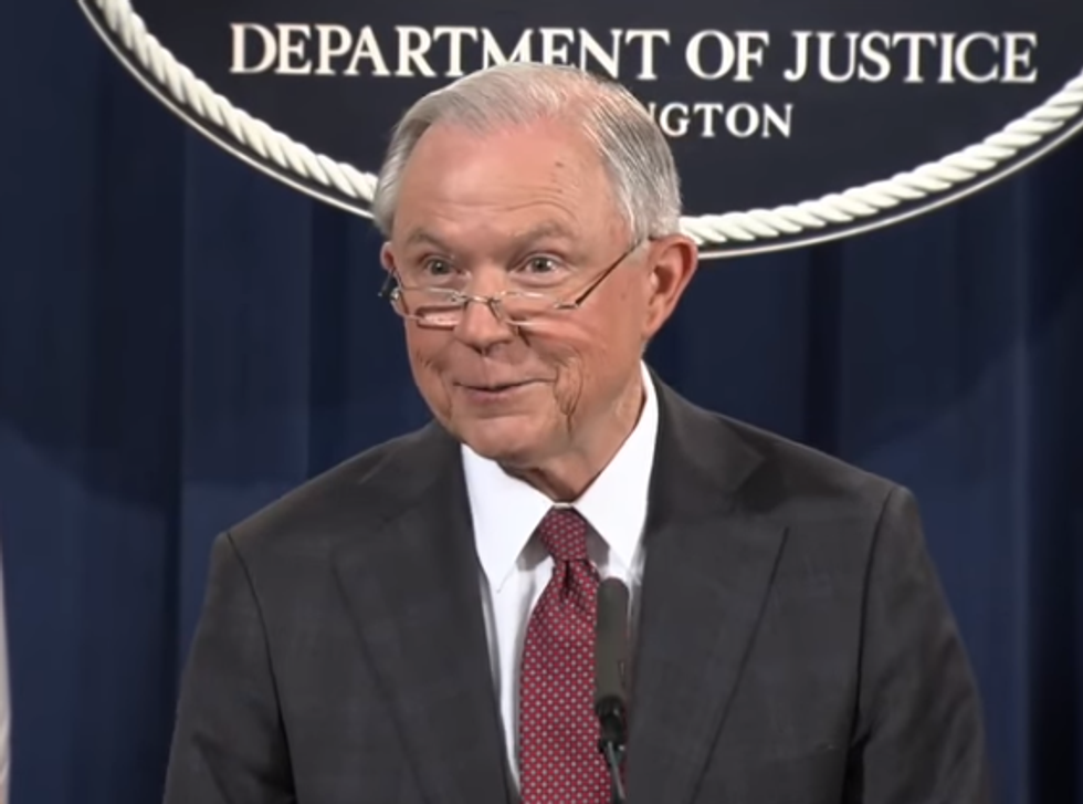 Donald Trump's Bein' Downright UGLY To Sweet, Gentle, Kind-Hearted Bigot Jeff Sessions!