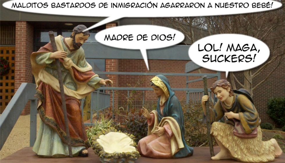 For Christmas, Trump Gives Refugee Parents A Break From Their Tiny Babies -- For Months Even!