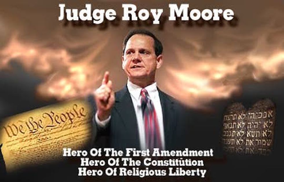 Gay-Hatin' Alabama Chief Justice Roy Moore Ready To Be Martyred At The Straight-People Alamo