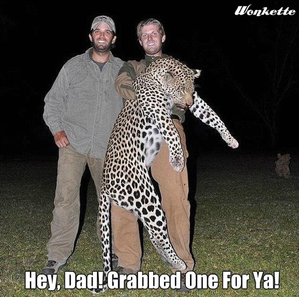 Donald Trump's Disgusting Idiot Sons Can Now Kill All The Elephants They Want