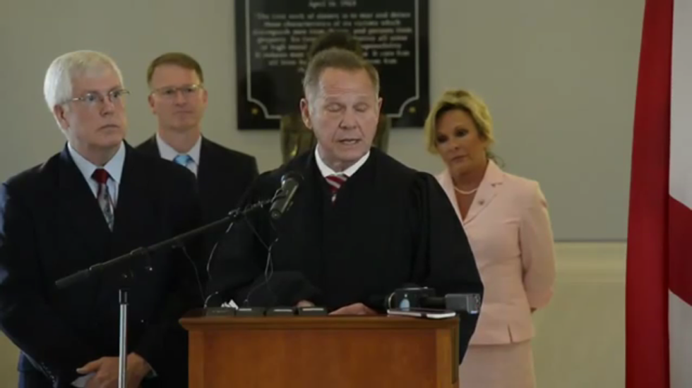 Alabama Chief Justice Roy Moore Wishes Godless Gaywads Would Stop Pickin' On Him