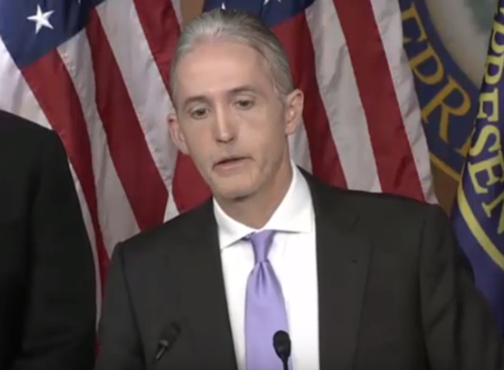 GOP Benghazi Press Conference Basically Just Trey Gowdy Stepping Repeatedly On Own Dick