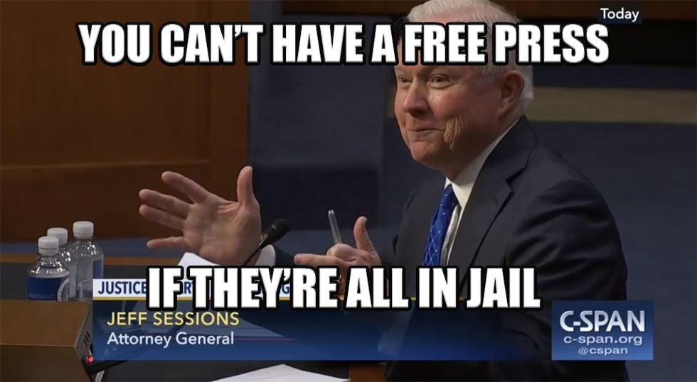 Jeff Sessions Wants to Jail Mean Journos. Wonkagenda for Thurs., Oct. 19, 2017