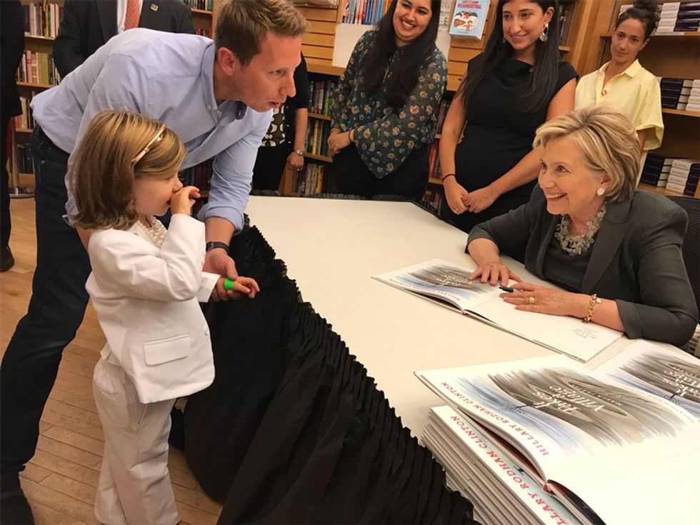 Tiny Girl In Pantsuit Meets Hillary Clinton, Gets Autograph, Tips On Hiding The Bodies