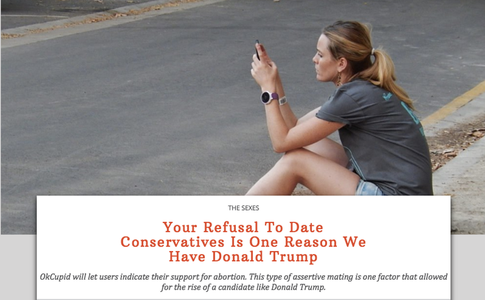 Idiot: Trump Won Because Liberals Chicks Won't Bone Down With Jerk Republican Men