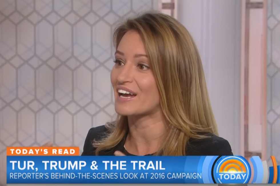 DONALD TRUMP, GET YOUR TINY PIGGY PERVERT HANDS OFF KATY TUR RIGHT THE FUCK NOW!