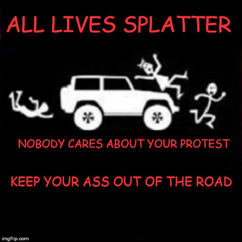 'All Lives Splatter': Sheriff's Office Real Sorry It Recommended Murdering Protesters With Cars
