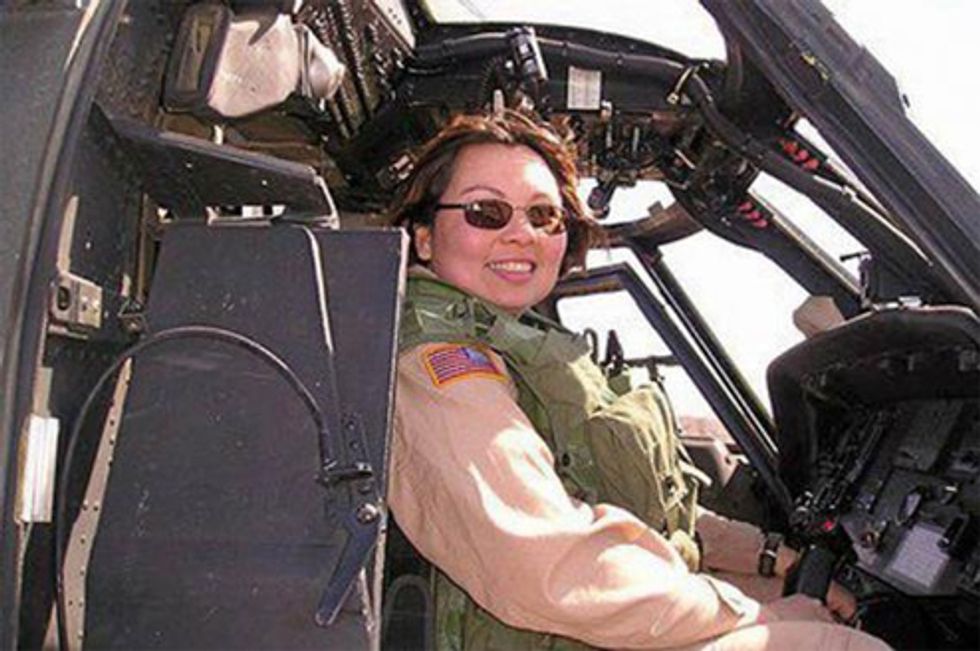 Trans Ban? Tammy Duckworth's Robot Feet Kick Trump's Draft-Dodging Ass. Again.