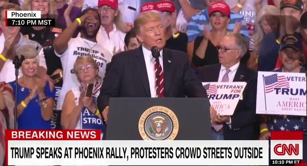 Donald Trump Goes To Phoenix, Yells Whatever Crazy Shit Comes To Mind