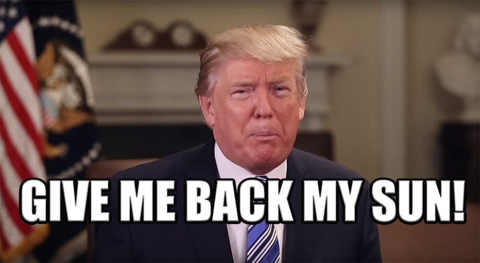 Trump Throws Tantrum Over Sun Stealing Moon. Wonkagenda for Aug. 21, 2017
