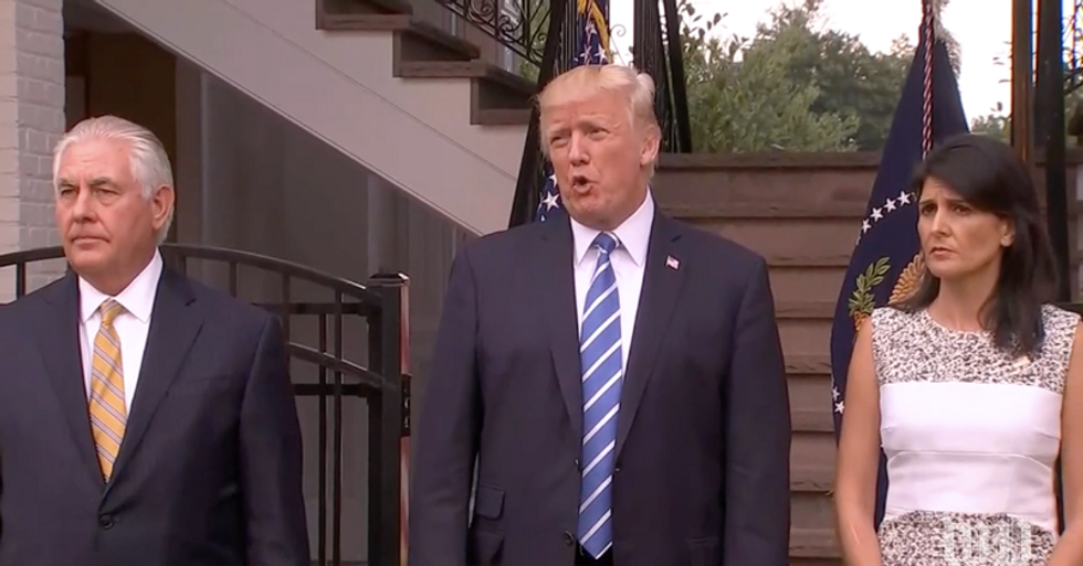 Donald Trump Hops Off Golf Cart To Threaten War With Venezuela, Wherever That Might Be!
