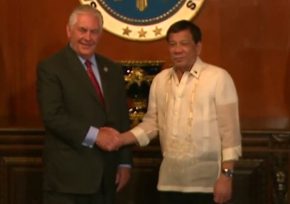 Rex Tillerson Has Fun Sleepover With Murderous Philippines President, Like BFFs Do
