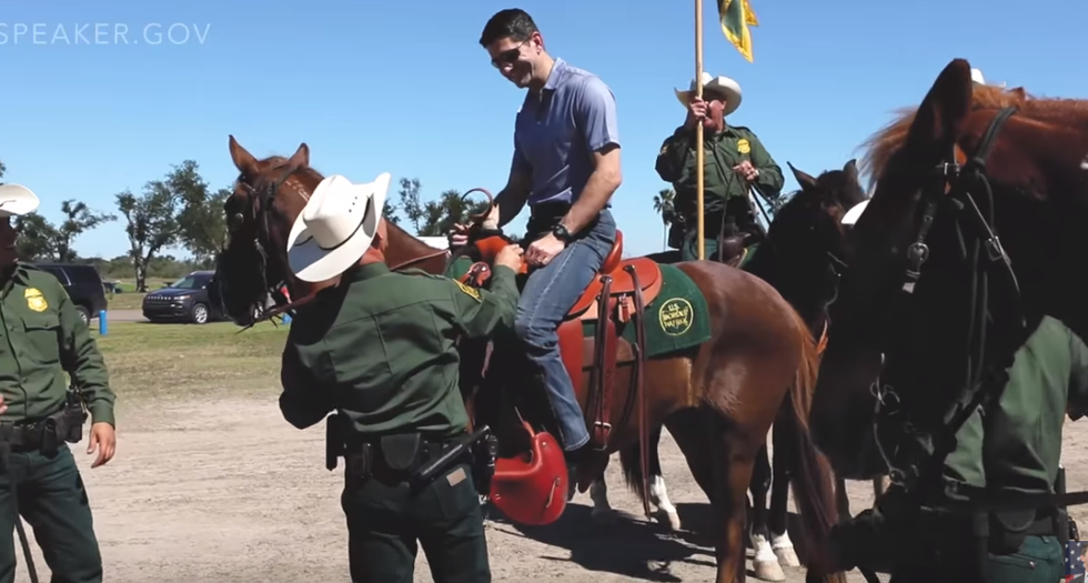 Pussy Paul Ryan Rides Horsey, Like Yippie-Ki-Yay You Guys!